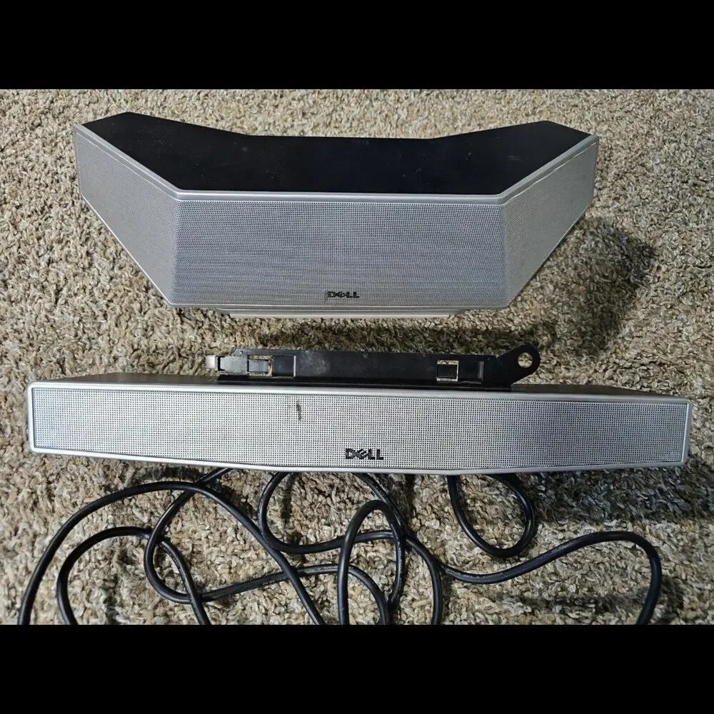 DELL Wireless Speaker System WL6000 With Power Adapter & Extra Speaker UNTESTED